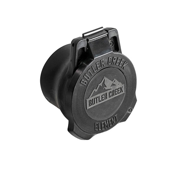 BUT ELEMENT SCOPE CAP OBJ 44MM BLK - Hunting Accessories